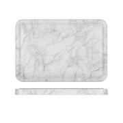 White Marble Agra Melamine Tray 34 x 23cm - BESPOKE 77