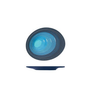 Azure Blue Atlantis Melamine Oval Plate 22 x 17.5cm - BESPOKE 77