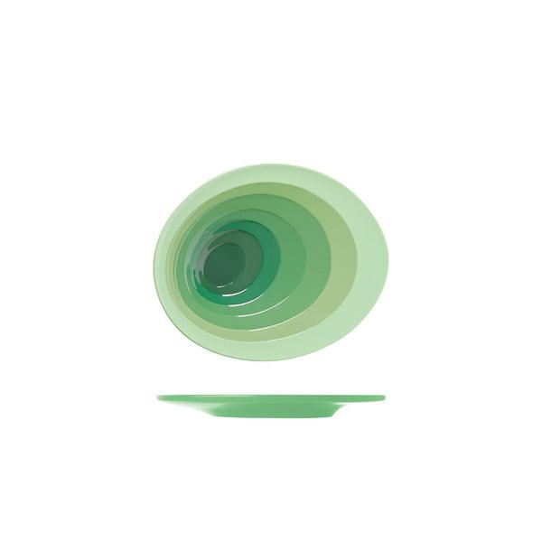 Shoots Green Atlantis Melamine Oval Plate 22 x 17.5cm - BESPOKE 77