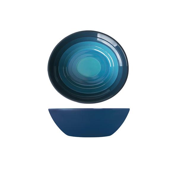 Azure Blue Atlantis Melamine Oval Bowl 23 x 20.5 x 7.5cm - BESPOKE 77
