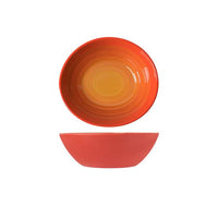 Sunset Orange Atlantis Melamine Oval Bowl 23 x 20.5 x 7.5cm - BESPOKE 77