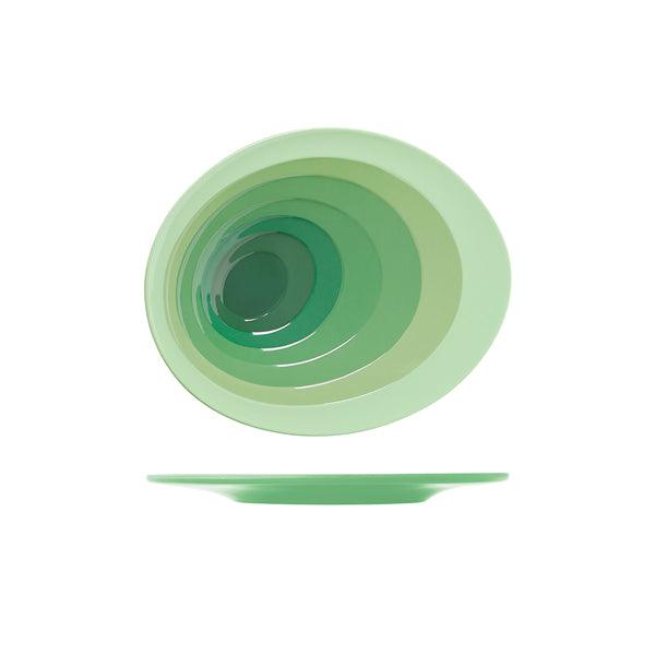 Shoots Green Atlantis Melamine Oval Plate 29 x 23cm - BESPOKE 77