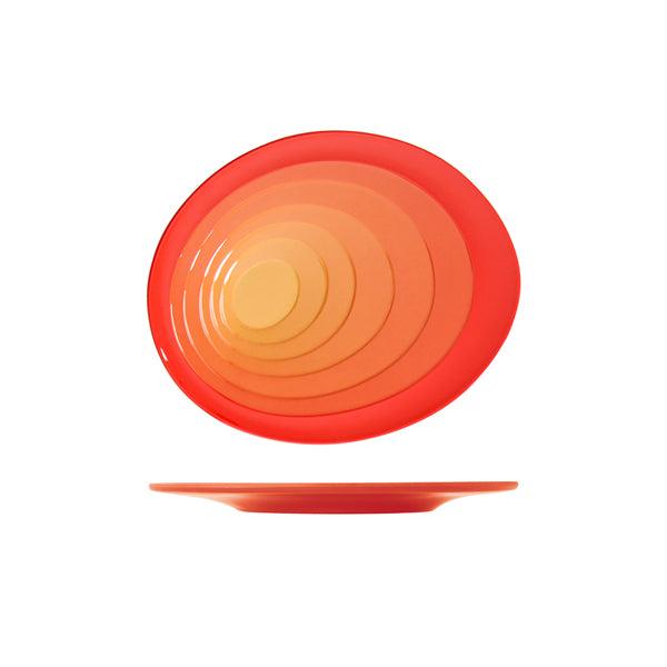 Sunset Orange Atlantis Melamine Oval Plate 29 x 23cm - BESPOKE 77