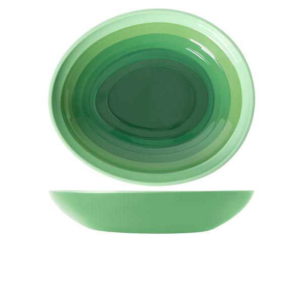 Shoots Green Atlantis Melamine Oval Bowl 38 x 32.5 x 7cm - BESPOKE 77