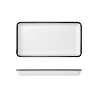 Black/White Melamine Athens GN1/3 Tray 32.5 x 17.6cm - BESPOKE 77