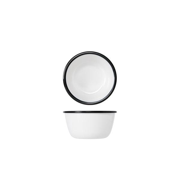 Black/White Melamine Athens Round Bowl 13 x 6.5cm - BESPOKE 77