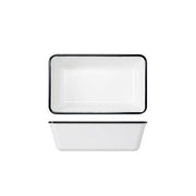 Black/White Melamine Athens GN1/4 Deep Dish 26.5 x 16.2 x 8cm - BESPOKE 77