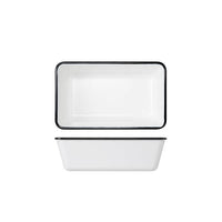 Black/White Melamine Athens GN1/4 Deep Dish 26.5 x 16.2 x 8cm - BESPOKE 77