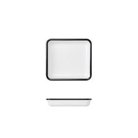 Black/White Melamine Athens GN1/6 Tray 17.6 x 16.2cm - BESPOKE 77