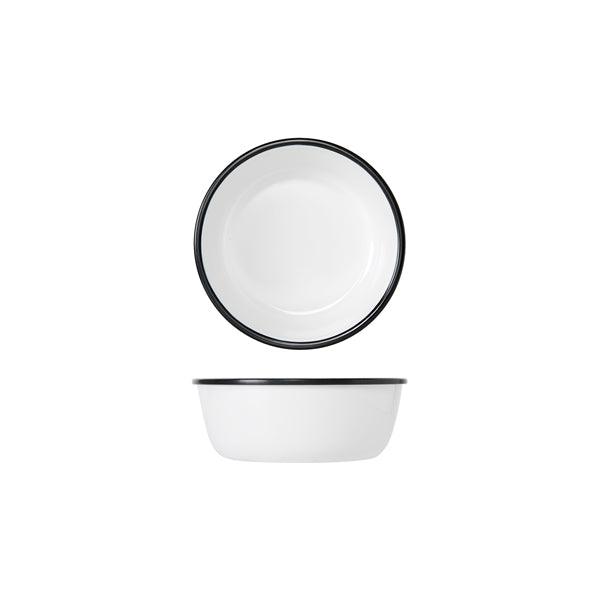 Black/White Melamine Athens Bowl 17.8 x 6.5cm - BESPOKE 77