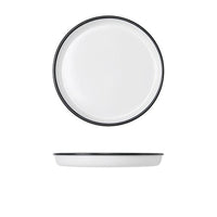 Black/White Melamine Athens Round Tray 26.7cm - BESPOKE 77