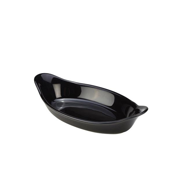 GenWare Stoneware Black Oval Eared Dish 16.5cm/6.5" - BESPOKE 77