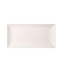 Luna Stoneware White Rectangular Plate 25 x 15cm/10 x 6" - BESPOKE 77