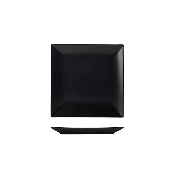 Luna Stoneware Black Square Plate 18cm/7" - BESPOKE 77