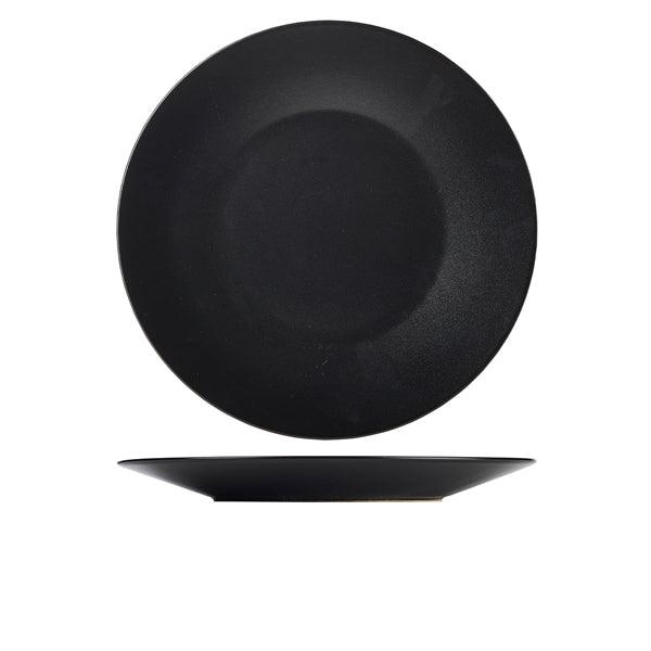 Luna Stoneware Black Wide Rim Plate 30.5cm/12" - BESPOKE 77
