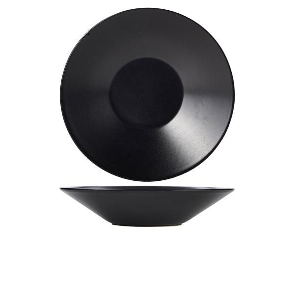 Luna Stoneware Black Soup Plate 23 x 5cm/9.25 x 2" - BESPOKE 77