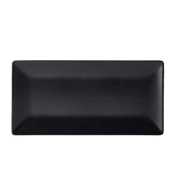 Luna Stoneware Black Rectangular Plate 30 x 15cm/12 x 6" - BESPOKE 77