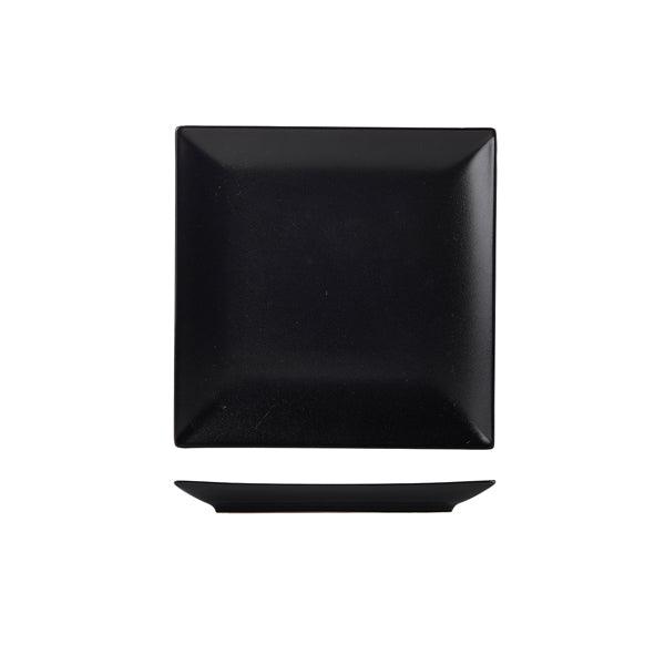 Luna Stoneware Black Square Plate 21cm/8.25" - BESPOKE 77