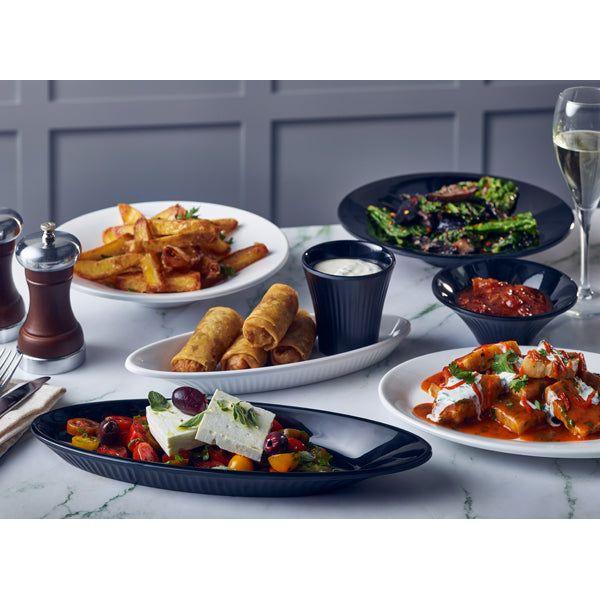 Opulence White Boston Melamine Oval Plate 25.5 x 9.2cm - BESPOKE 77