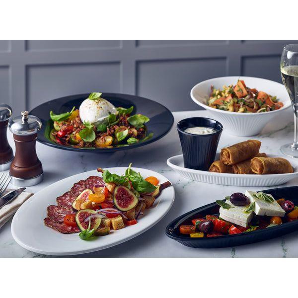 Opulence White Boston Melamine Oval Plate 30.5 x 11cm - BESPOKE 77