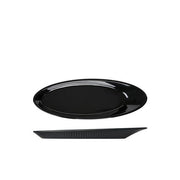 Midnight Black Boston Melamine Oval Plate 30.5 x 11cm - BESPOKE 77