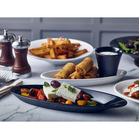 Midnight Black Boston Melamine Oval Plate 30.5 x 11cm - BESPOKE 77