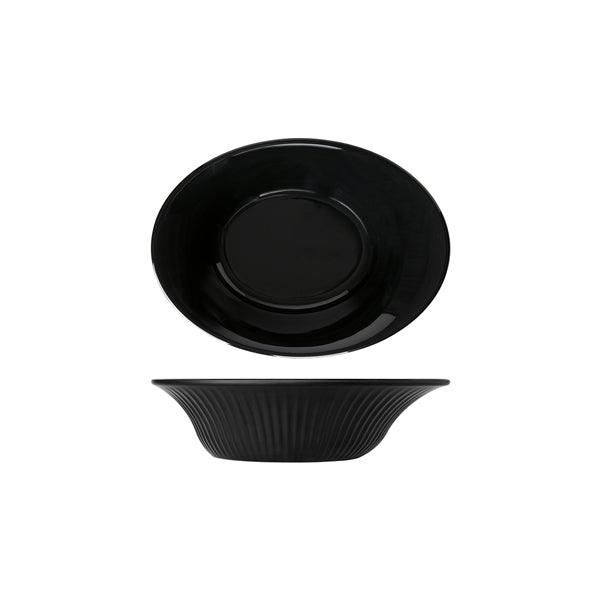 Midnight Black Boston Melamine Oval Bowl 25.5 x 19 x 6.7cm - BESPOKE 77