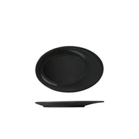 Midnight Black Boston Melamine Oval Plate 25.5 x 17.3cm - BESPOKE 77