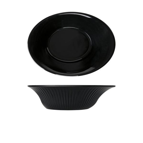 Midnight Black Boston Melamine Oval Bowl 30.5 x 22.5 x 8cm - BESPOKE 77