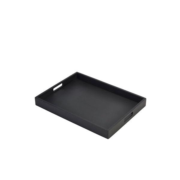 Solid Black Butlers Tray 44 x 32 x 4.5cm - BESPOKE 77