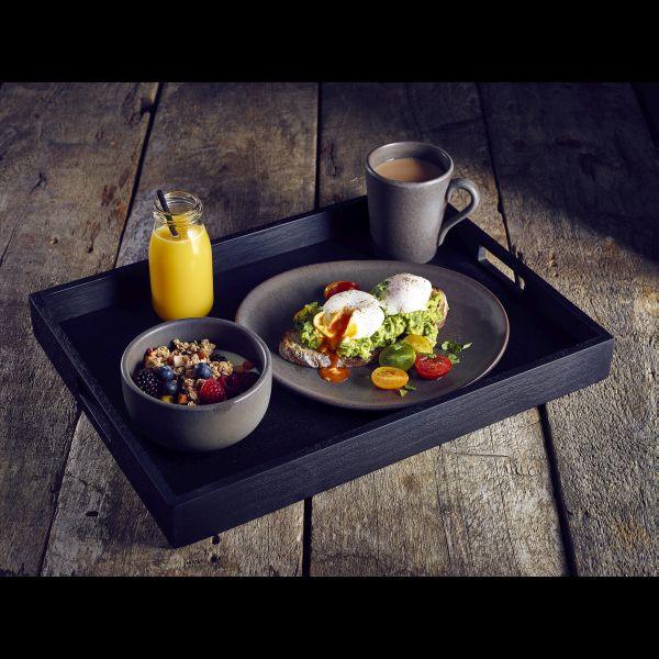 Solid Black Butlers Tray 44 x 32 x 4.5cm - BESPOKE 77