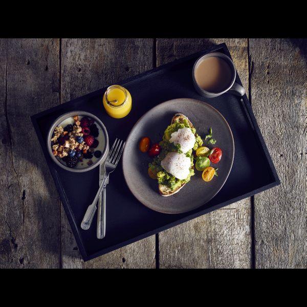 Solid Black Butlers Tray 44 x 32 x 4.5cm - BESPOKE 77