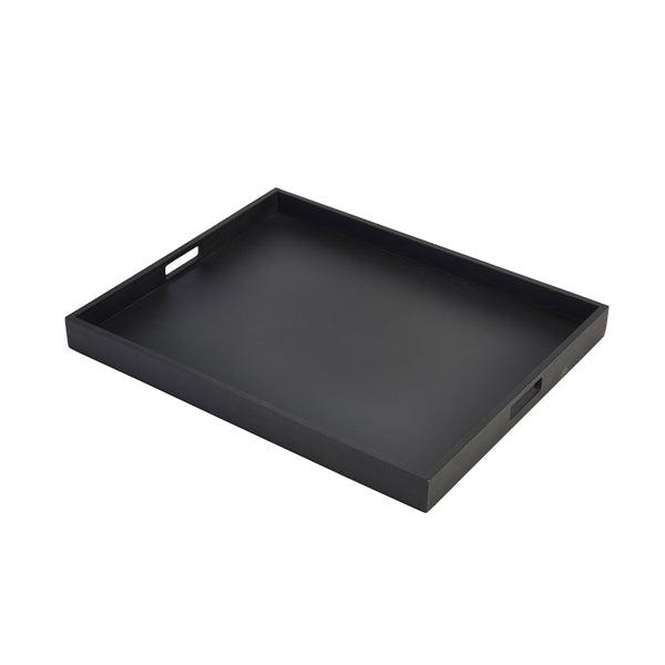 Solid Black Butlers Tray 53.5 x 42.5 x 4.5cm - BESPOKE 77