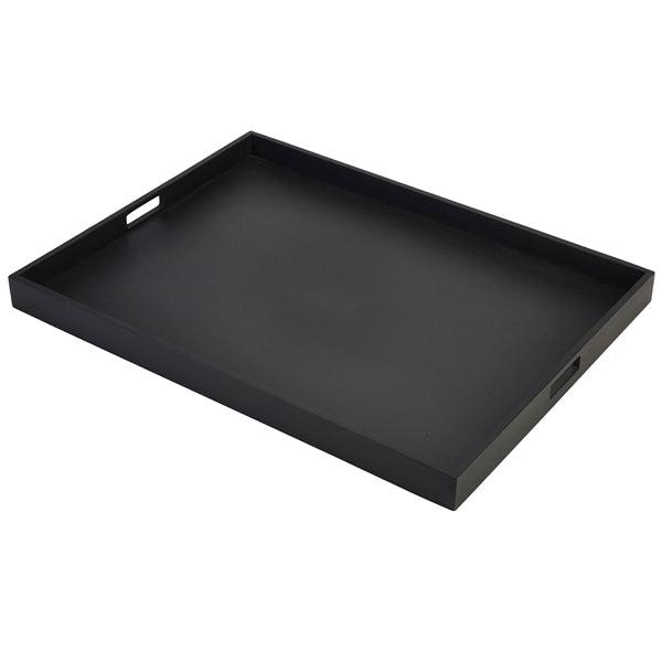Solid Black Butlers Tray 64 x 48 x 4.5cm - BESPOKE 77