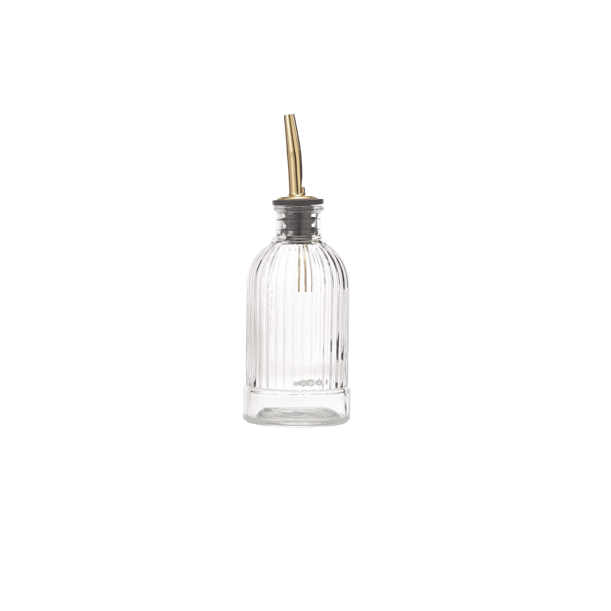 Striped glass oil and bitters bottle 22cl with speed pourer