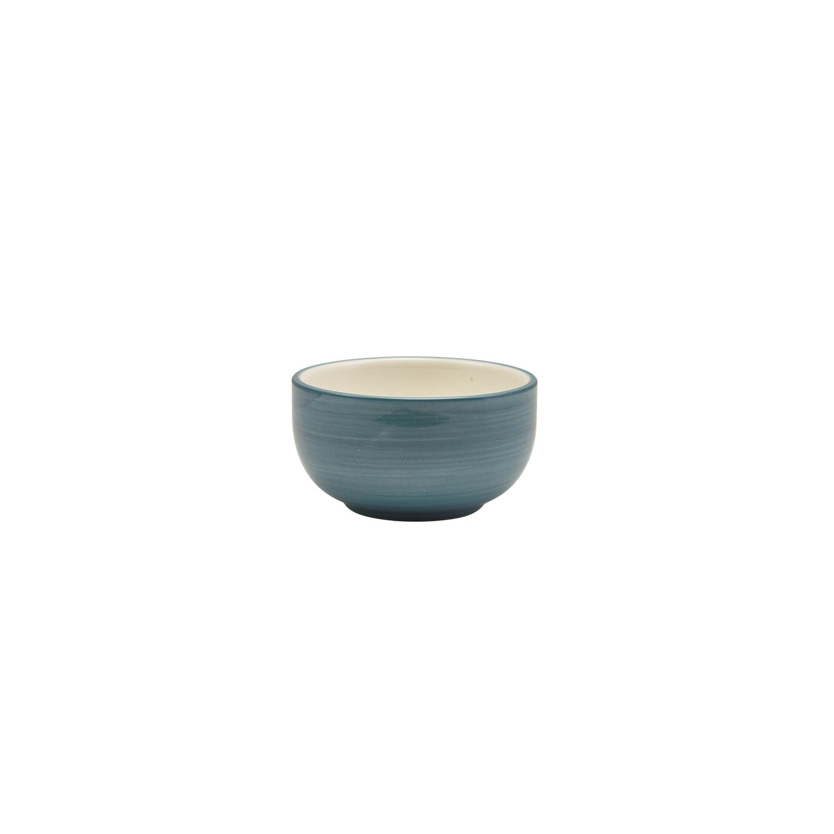 Miro blue porcelain round bowl 11.5cm with reactive style glaze