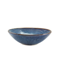 Terra Porcelain Aqua Blue Organic Bowl 22cm - BESPOKE 77