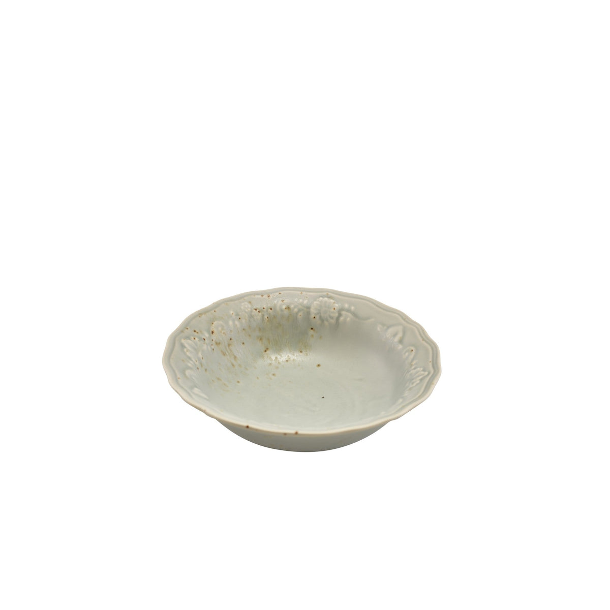 Reverie Iris porcelain side bowl 18cm with embossed edges