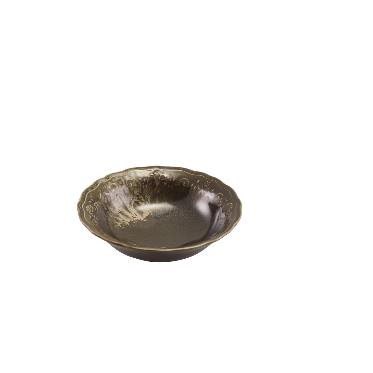 Reverie Ivy porcelain side bowl 18cm with embossed edges