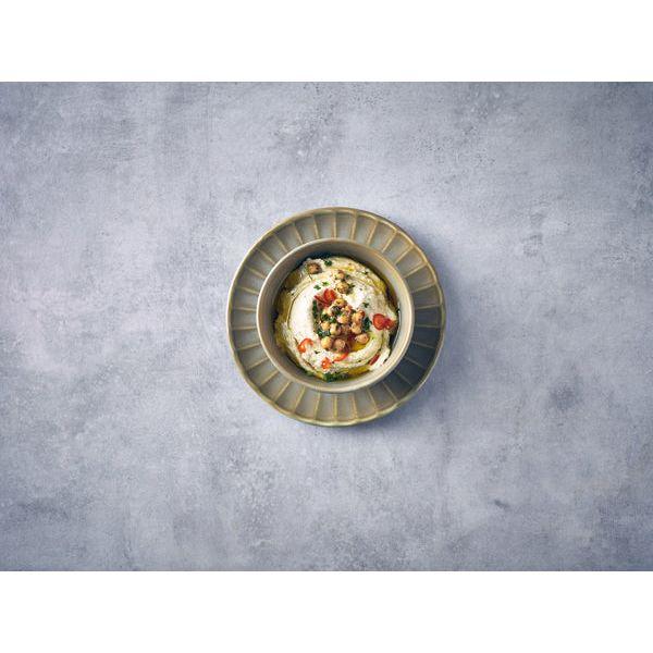 Terra Porcelain Matt Grey Scalloped Round Bowl 13.8cm - BESPOKE 77