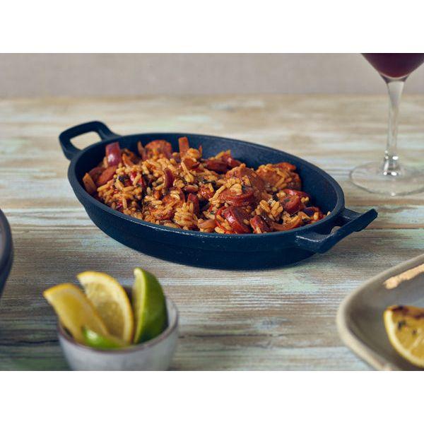 Cast Iron Oval Eared Dish 24 x 17.3 x 3.4cm - BESPOKE 77