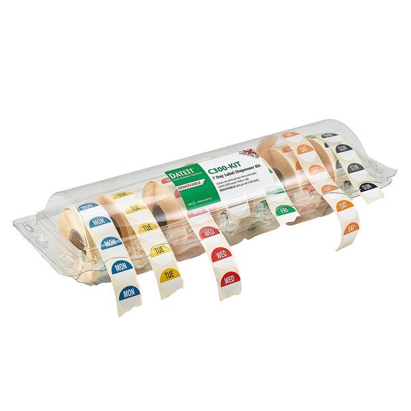 19mm Removable Day of the Week Labels 7 Days W/Dispenser (7 X 1000) - BESPOKE 77