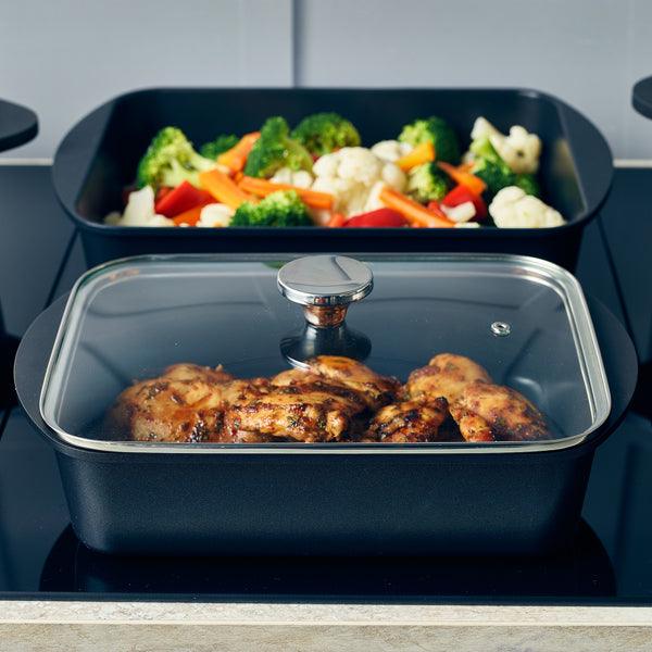 GenWare Glass Lid For Cast Aluminium Roaster 35 x 22cm - BESPOKE 77