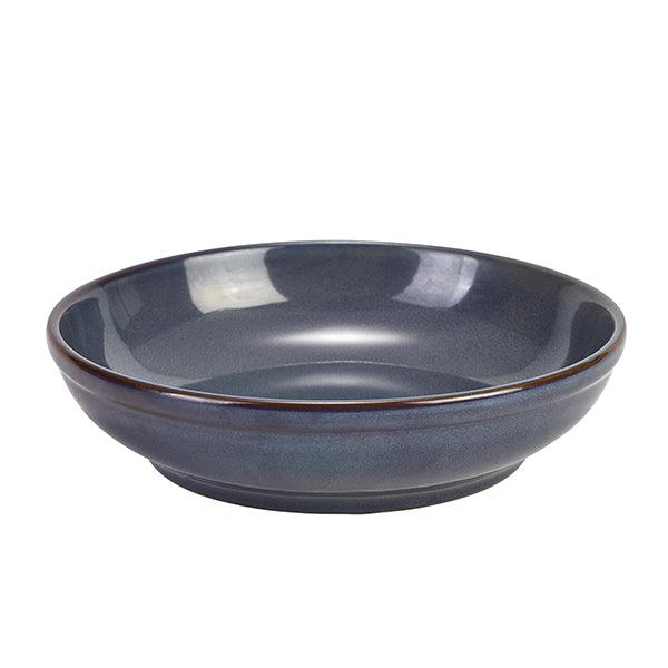 Terra Stoneware Rustic Blue Coupe Bowl 27.5cm - BESPOKE 77