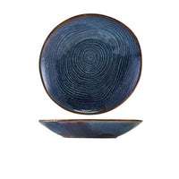 Terra Porcelain Aqua Blue Organic Coupe Bowl 26.5cm - BESPOKE 77