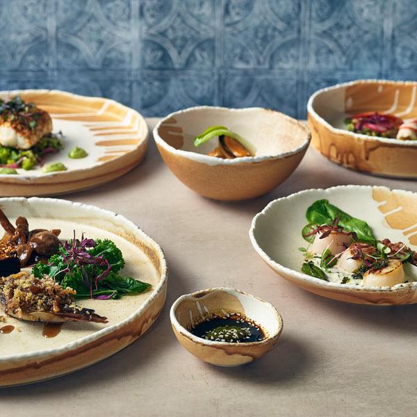 Terra Porcelain Roko Sand Coupe Bowl 25cm - BESPOKE 77