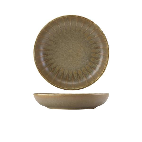 Terra Porcelain Matt Grey Scalloped Coupe Bowl 22.8cm - BESPOKE 77