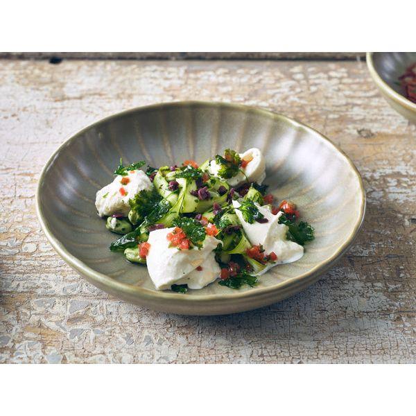 Terra Porcelain Matt Grey Scalloped Coupe Bowl 22.8cm - BESPOKE 77