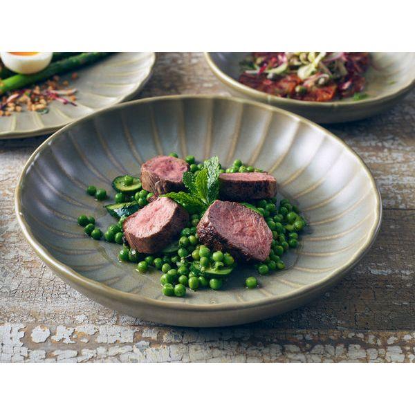 Terra Porcelain Matt Grey Scalloped Coupe Bowl 25.4cm - BESPOKE 77