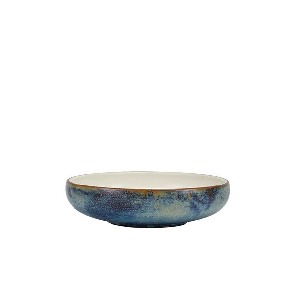 Terra Porcelain Aqua Blue Two Tone Coupe Bowl 20.5cm - BESPOKE 77